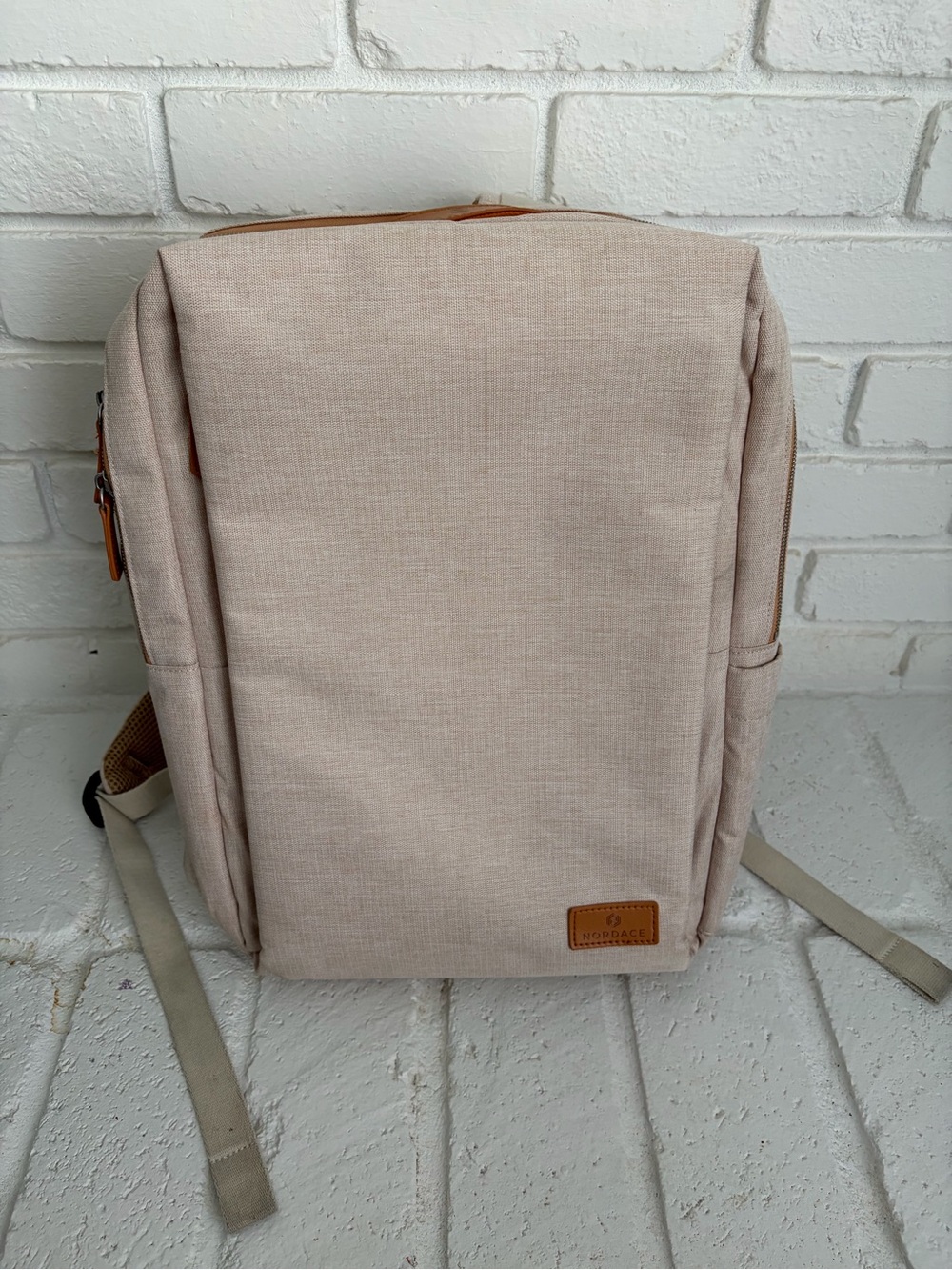 Nordace Beige Everyday Backpack - Sleek Travel & Work Companion
